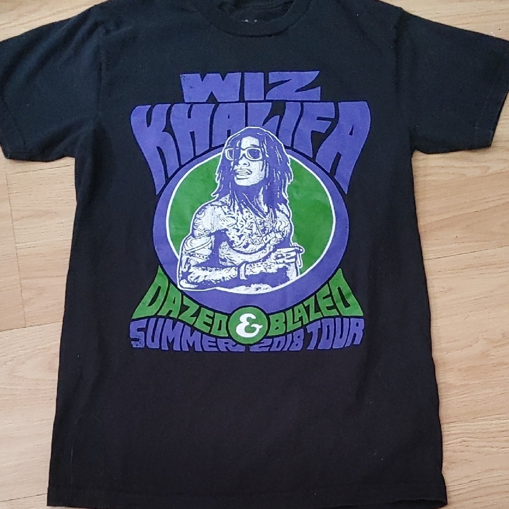 ✅$8 Add On Wiz Khalifa Black Graphic T-Shirt Sz SM
